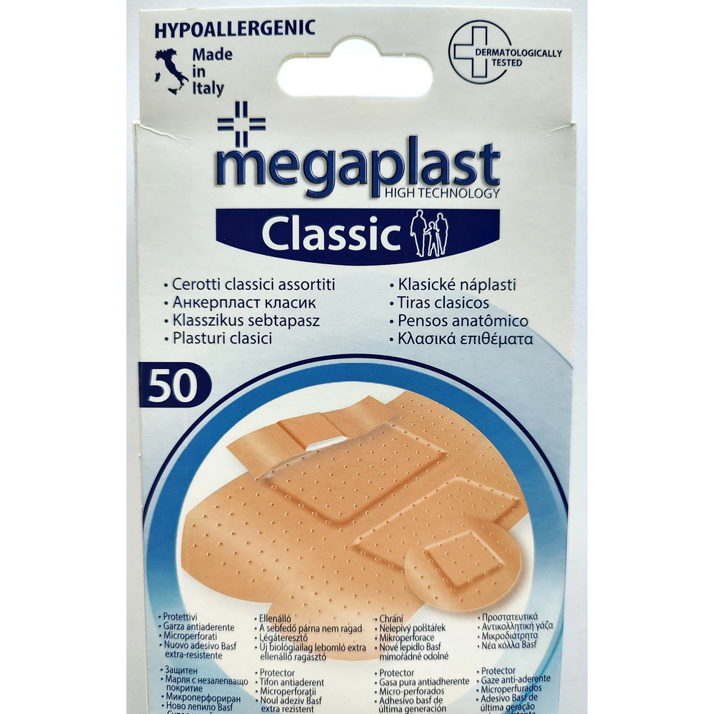 Plasturi clasici asortati, 50 bucati, Megaplast