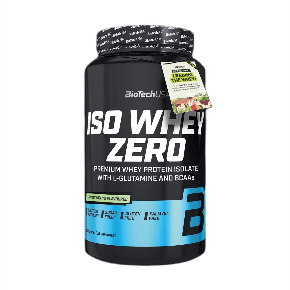 Pudra proteica cu aroma de fistic Iso Whey Zero, 908 g, BiotechUSA