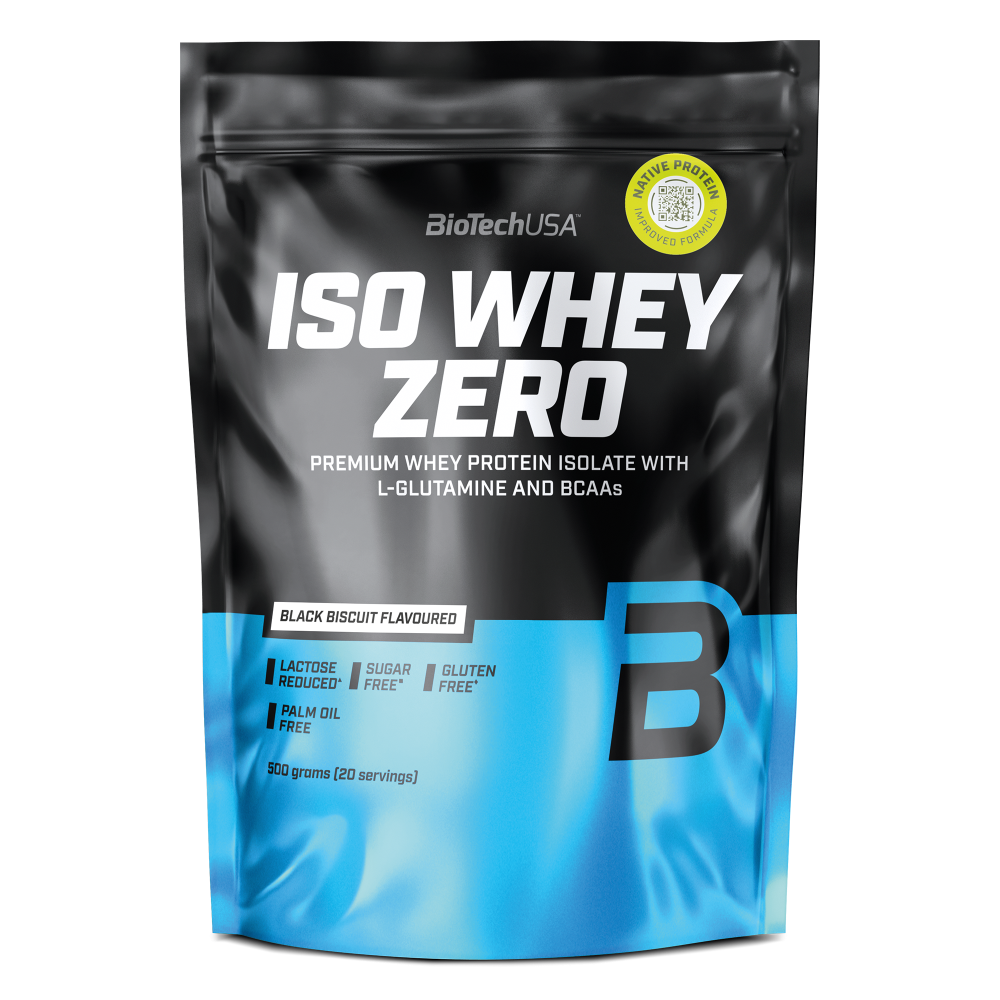 Pudra proteica Black Biscuit Iso Whey Zero, 500 g, BiotechUSA