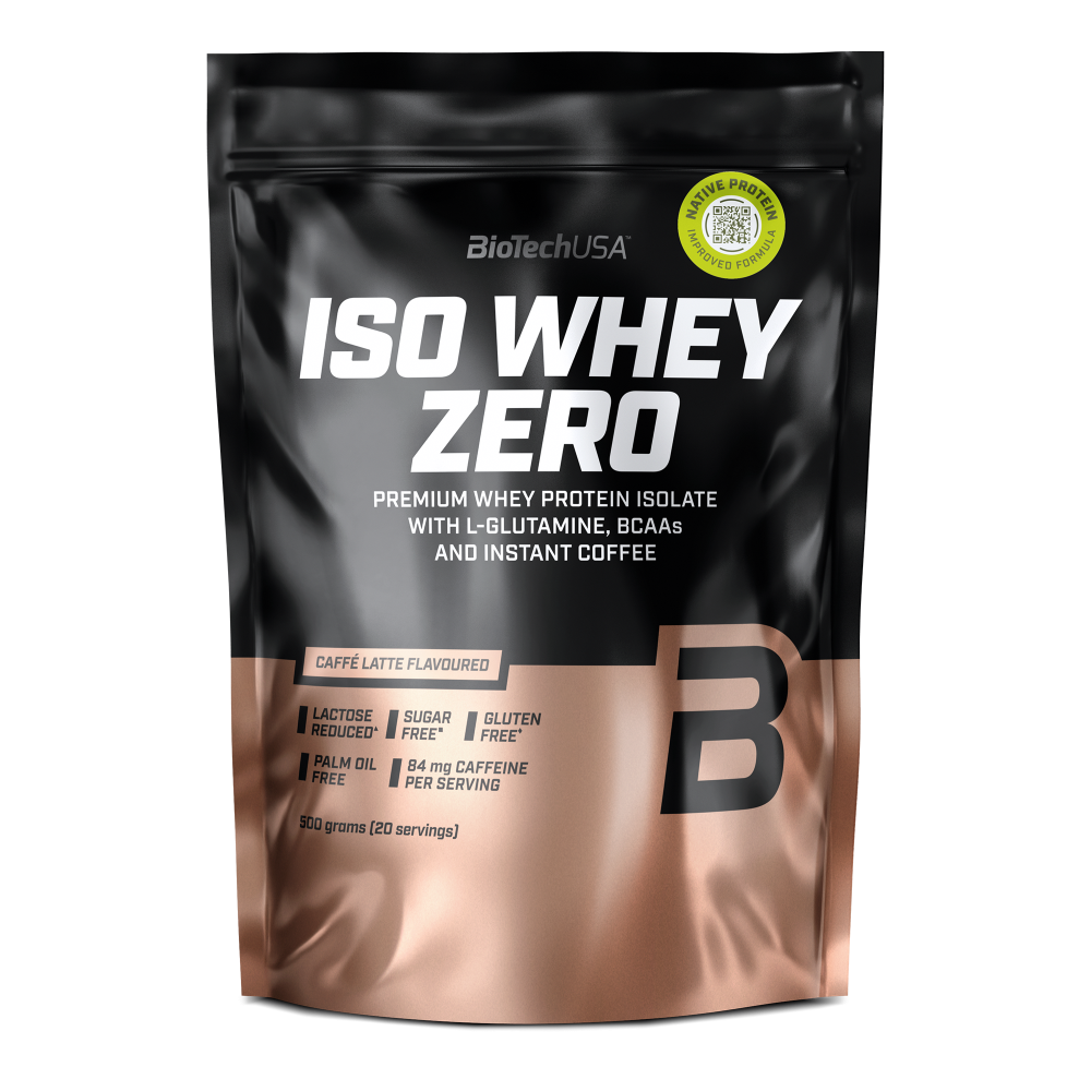 Pudra proteica Caffe Latte Iso Whey Zero, 500 g, BiotechUSA