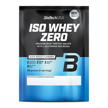 Pudra proteica cu aroma de Black Biscuit Iso Whey Zero, 25 g, BiotechUSA