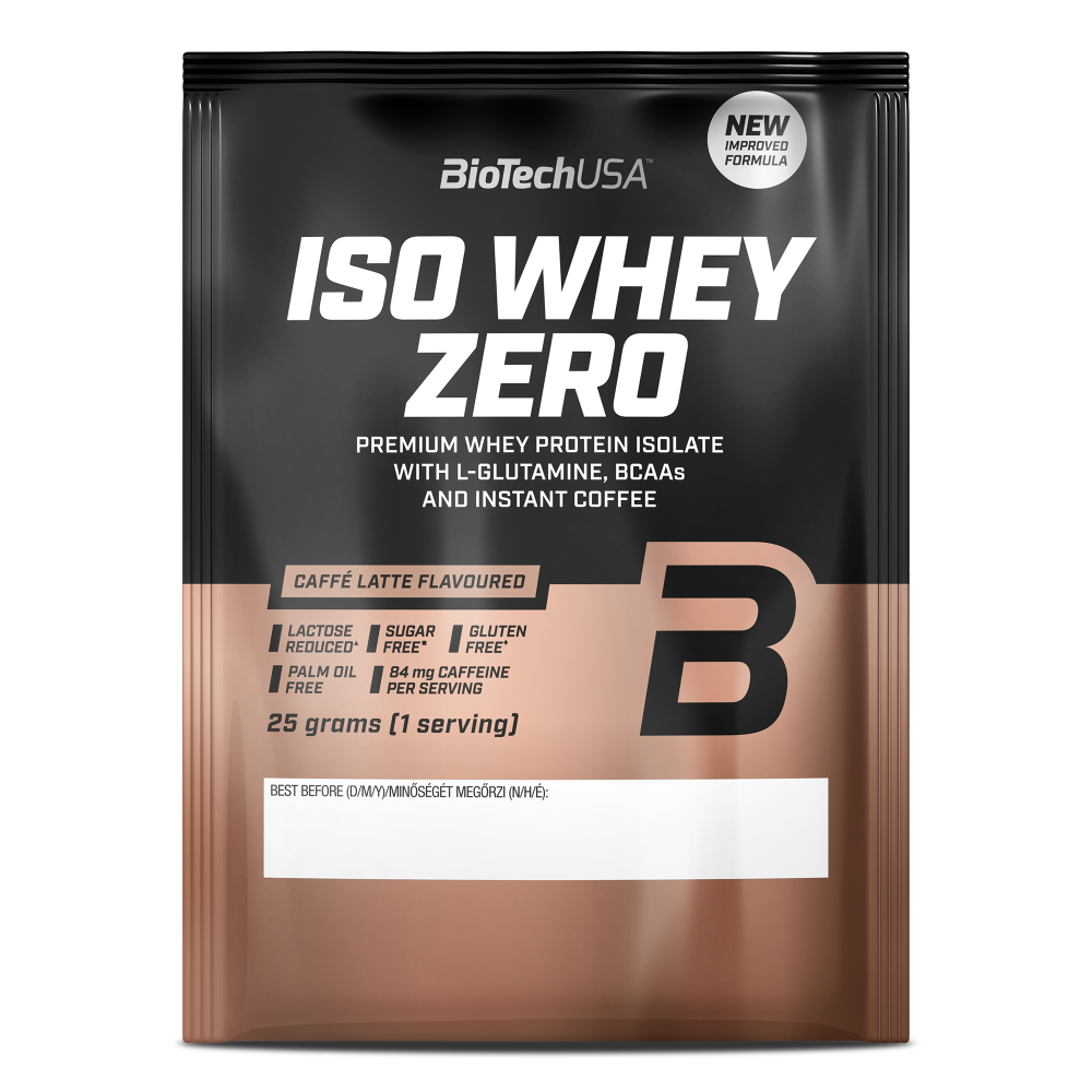 Pudra proteica Caffe Latte Iso Whey Zero, 25 g, BiotechUSA