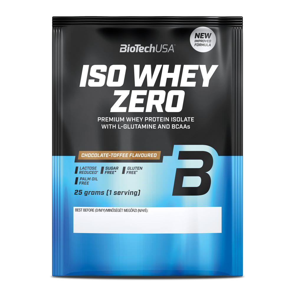 Pudra proteica Chocolate Toffee Iso Whey Zero, 25 g, BiotechUSA