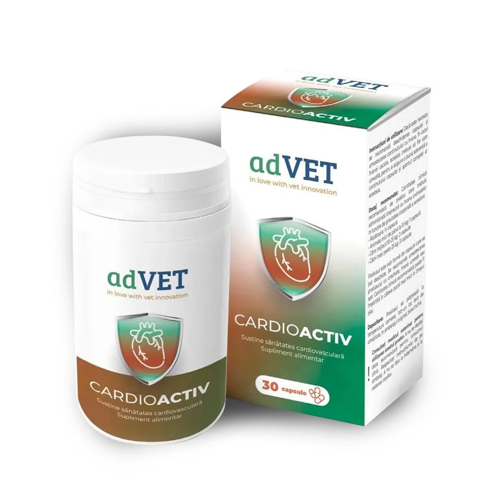 Supliment pentru sanatatea cardiovasculara Cardioactiv, 30 capsule, adVET