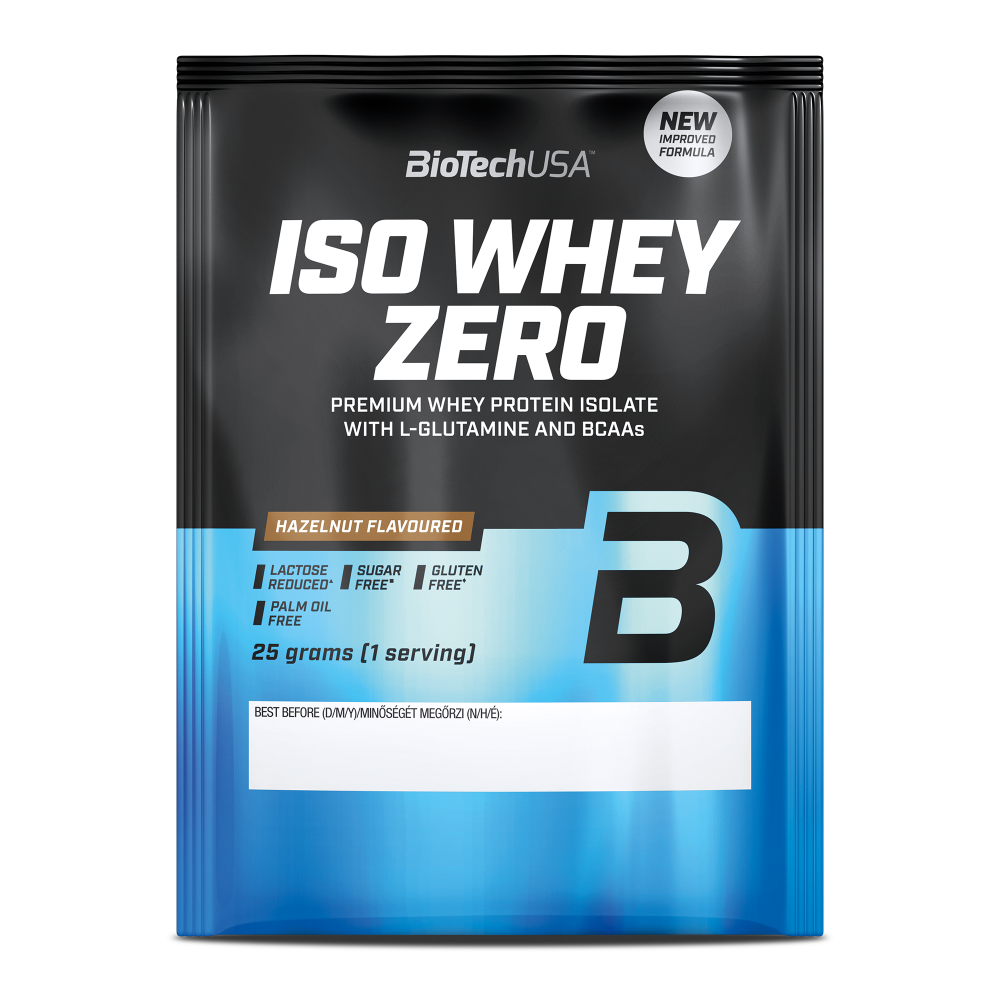 Pudra proteica cu alune Iso Whey Zero, 25 g, BiotechUSA