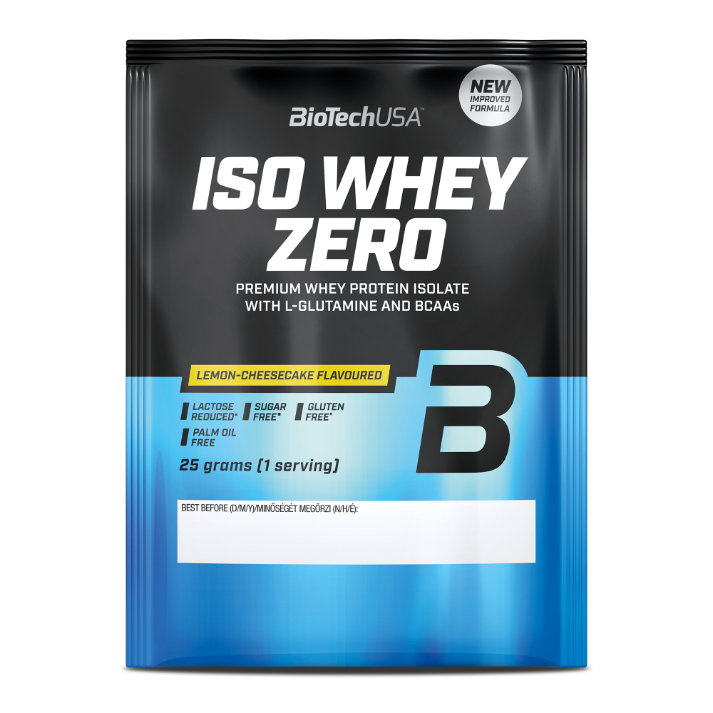 Pudra proteica Lemon Cheesecake Iso Whey Zero, 25 g, BiotechUSA