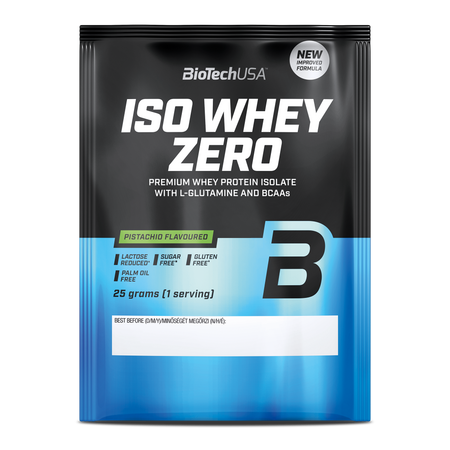 Pudra proteica cu aroma de fistic Iso Whey Zer, 25 g, BiotechUSA