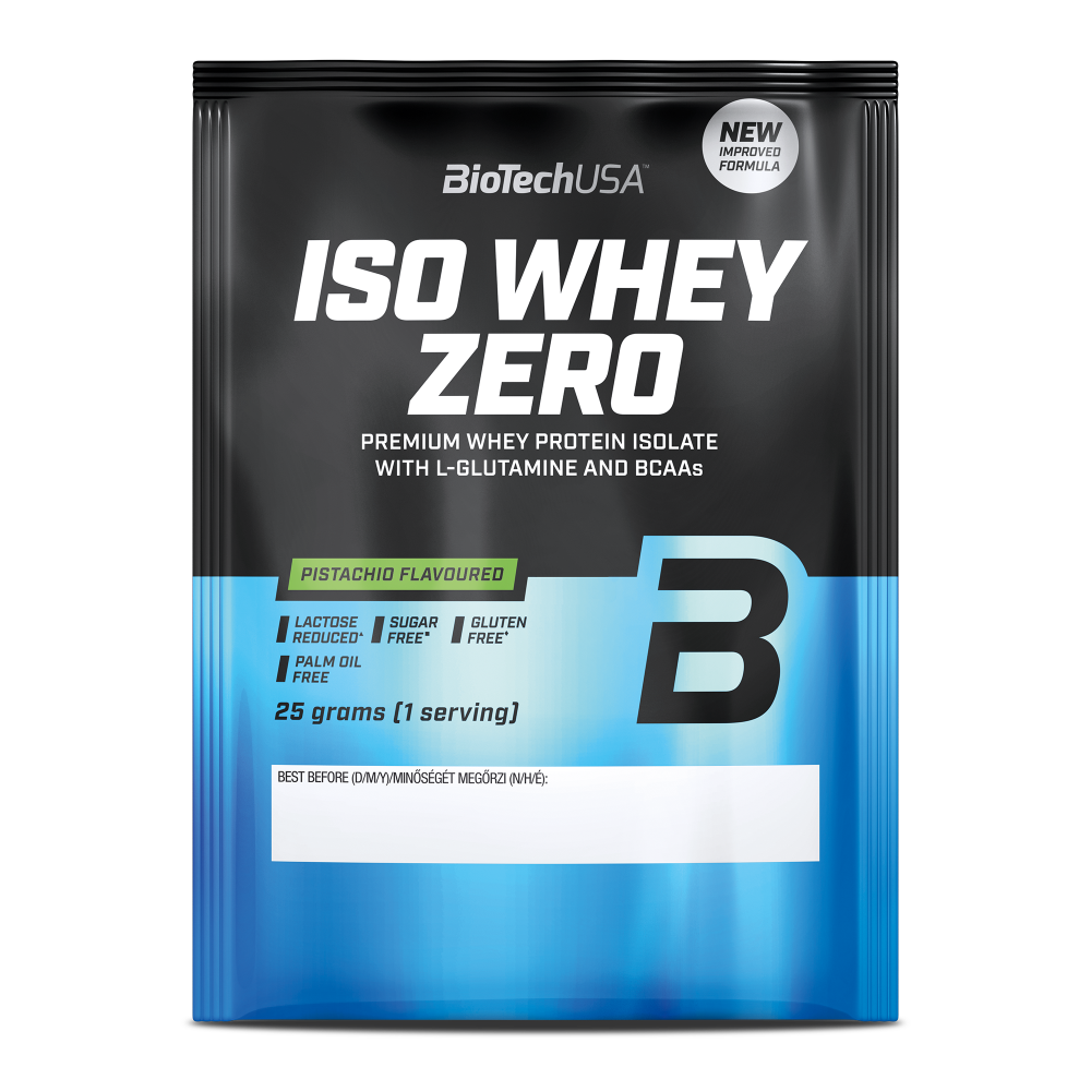 Pudra proteica cu aroma de fistic Iso Whey Zer, 25 g, BiotechUSA