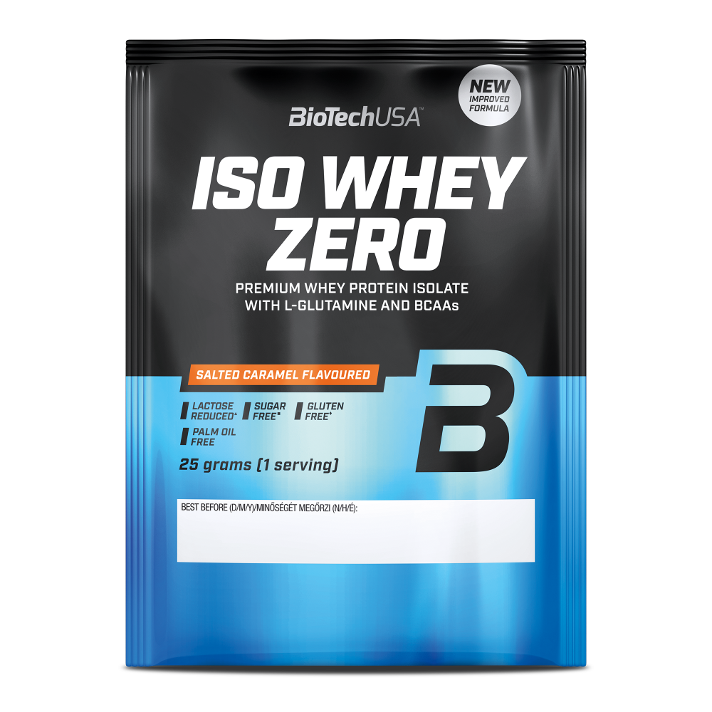 Pudra proteica cu caramel sarat Iso Whey Zero, 25 g, BiotechUSA