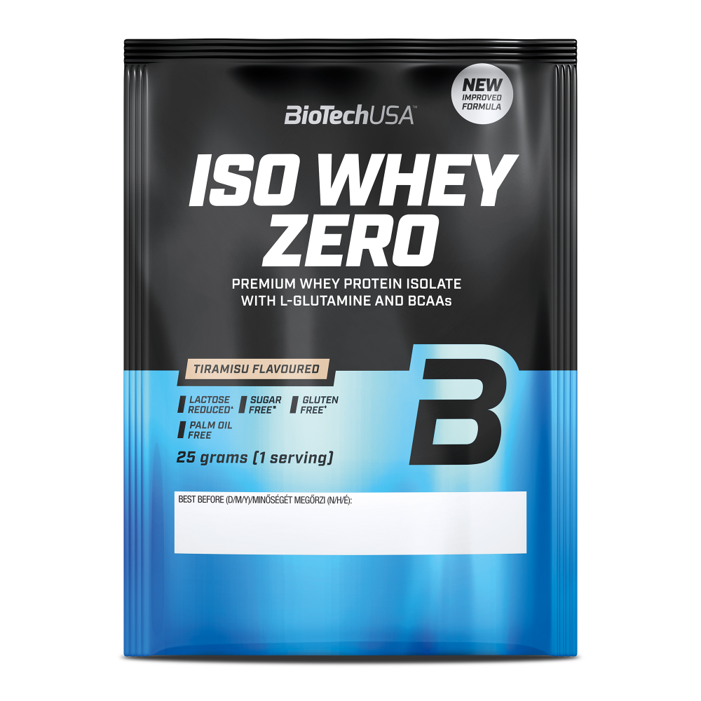 Pudra proteica cu aroma de tiramisu Iso Whey Zero, 25 g, BiotechUSA