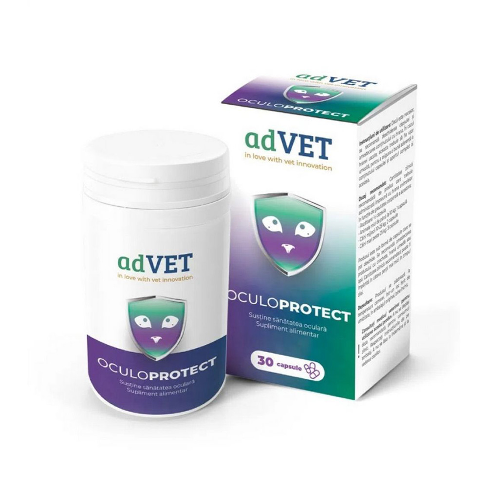 Supliment pentru sanatatea oculara a cainilor si pisicilor Oculoprotect, 30 capsule, adVET