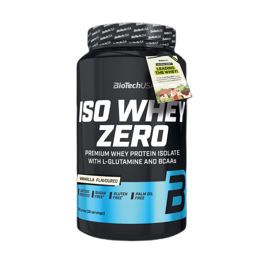 Pudra proteica cu aroma de vanilie Iso Whey Zero, 908 g, BiotechUSA