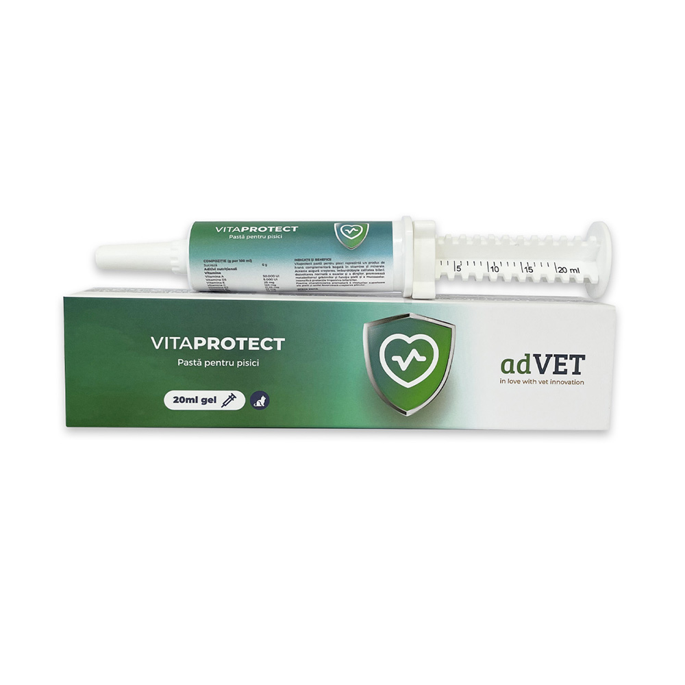 Pasta cu multivitamine pentru pisici Vitaprotect, 20 ml, adVET