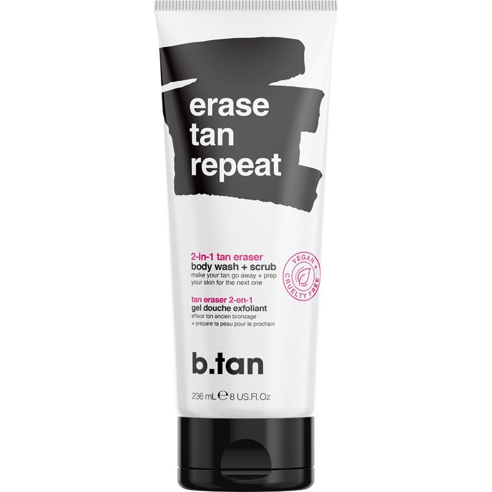 Gel de dus si exfoliant pentru corp 2 în 1 Erase tan repeat, 236 ml, B.tan