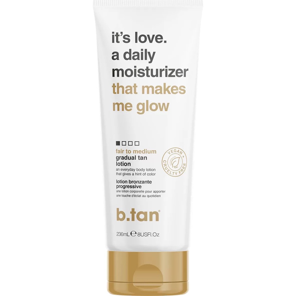 Lotiune autobronzanta cu efect gradual It's love, a daily moisturizer that makes me glow, 237 ml, B.tan