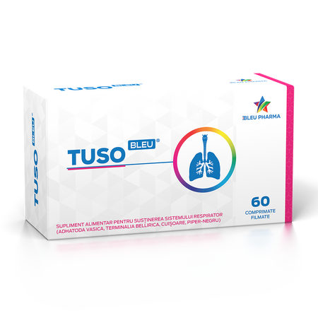 Tuso bleu, 60 comprimate, Bleu Pharma