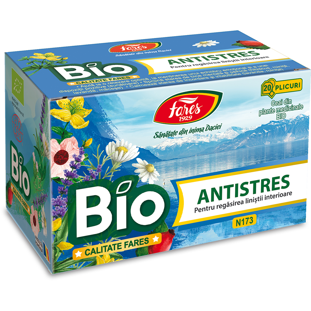 Ceai Bio antistres N173, 20 plicuri, Fares