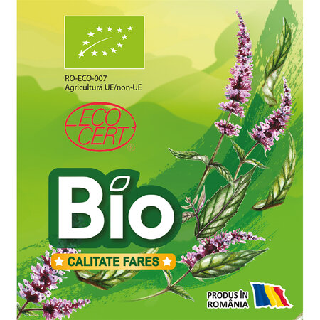 Ceai Bio de menta, 20 plicuri, Fares 701379