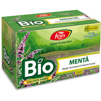 Ceai Bio de menta, 20 plicuri, Fares
