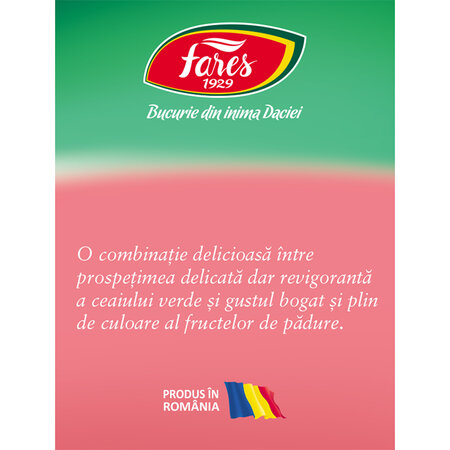 Ceai verde cu fructe de padure, 20 plicuri, Fares 701279