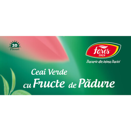 Ceai verde cu fructe de padure, 20 plicuri, Fares 701281