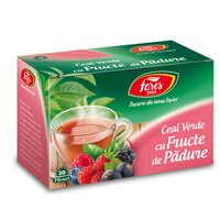Ceai verde cu fructe de padure, 20 plicuri, Fares
