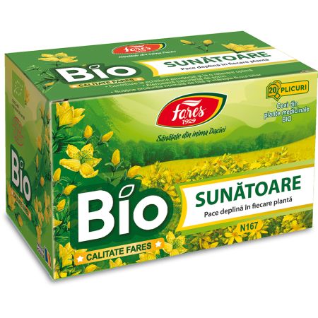 Ceai de sunatoare Bio, 20 plicuri, Fares