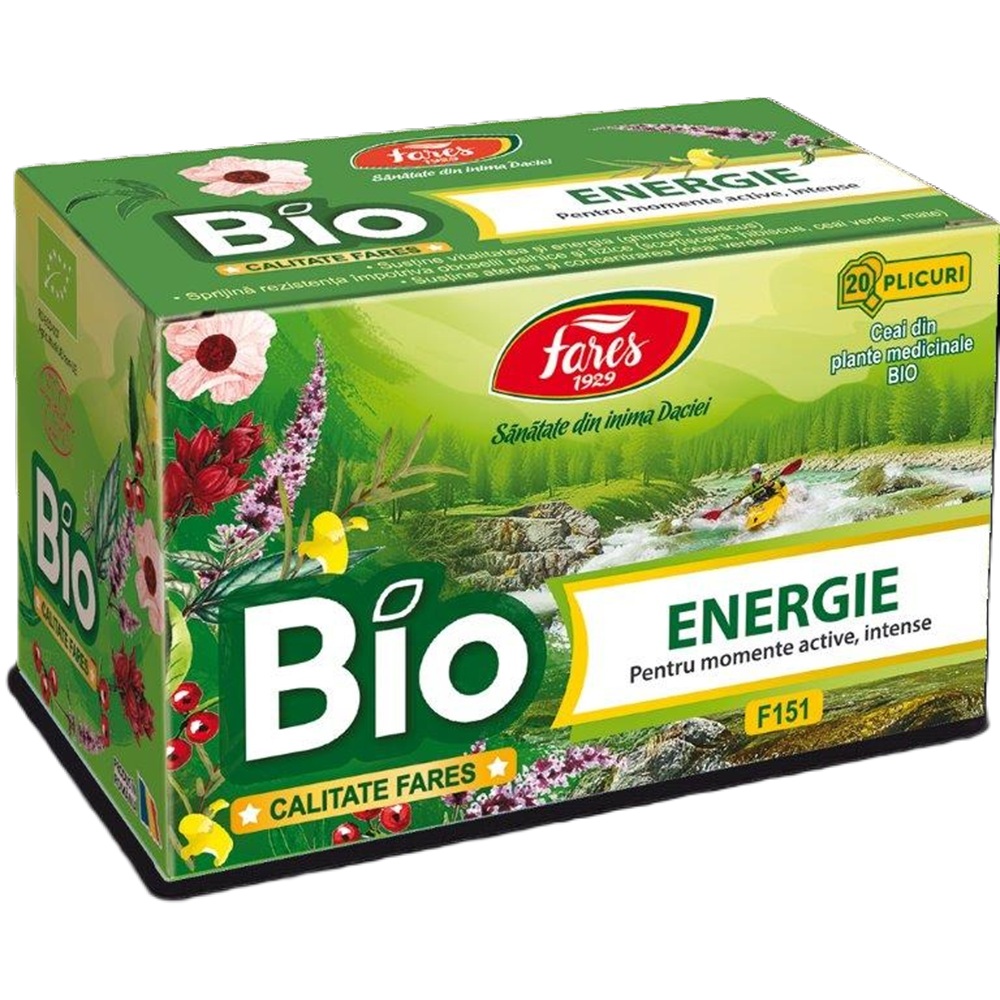 Ceai Bio Energie, 20 plicuri, Fares