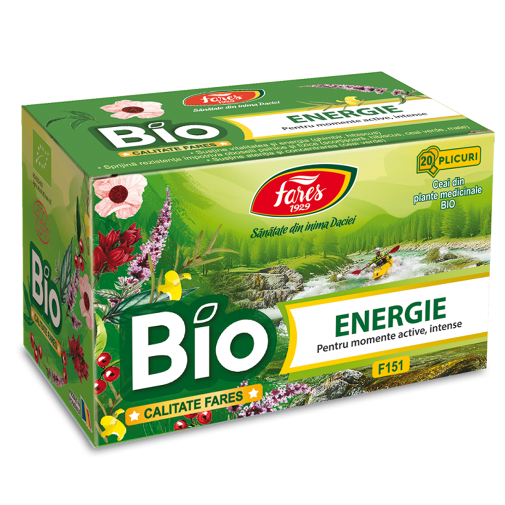 Ceai Bio Energie, 20 plicuri, Fares