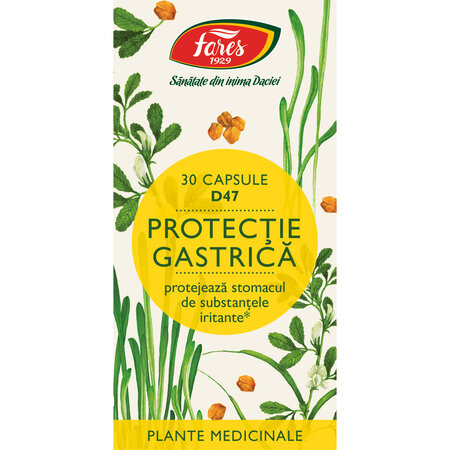 Protectie gastrica D47, 30 capsule, Fares 703331