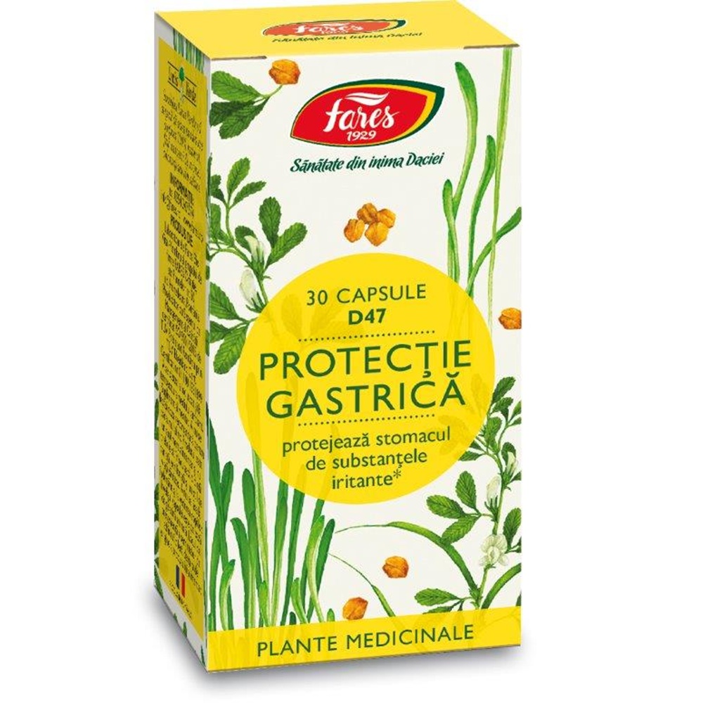 Protectie gastrica D47, 30 capsule, Fares