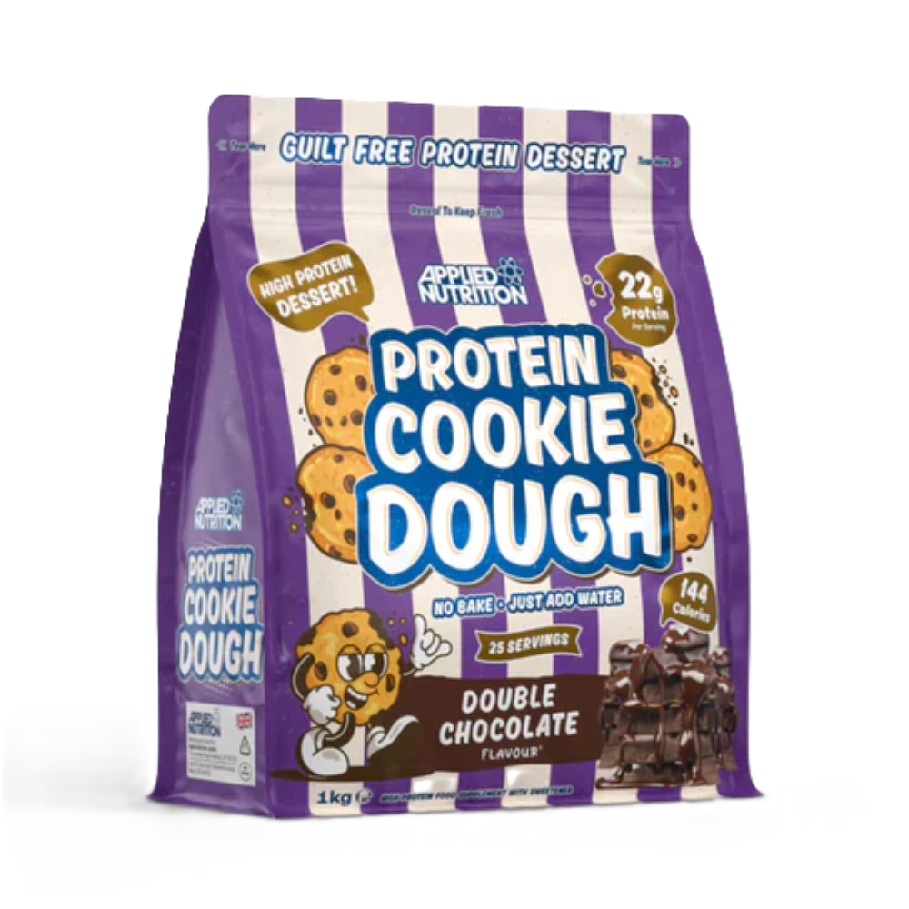 Aluat pentru fursecuri proteice Protein Cookie Dough Double Chocolate, 1000g, Applied Nutrition