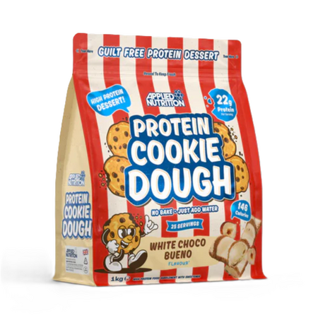 Aluat pentru fursecuri proteice White Choco Bueno Protein Cookie Dough, 1000g, Applied Nutrition