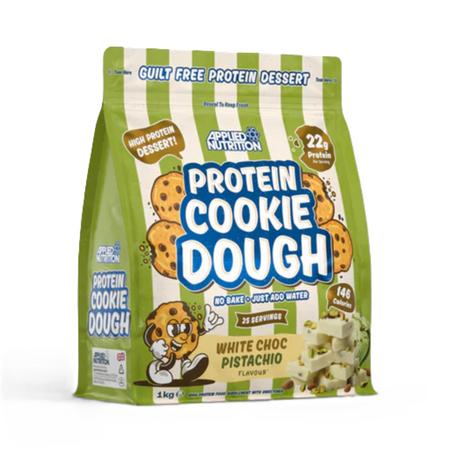 Aluat pentru fursecuri proteice White Choco Pistachio Protein Cookie Dough, 1000g, Applied Nutrition