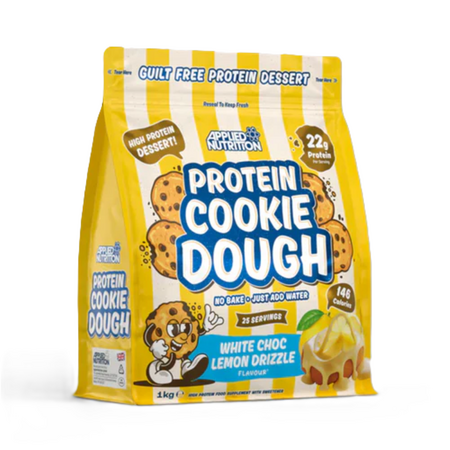 Aluat pentru fursecuri proteice White Chocolate Lemon Drizzle Protein Cookie Dough, 1000g, Applied Nutrition