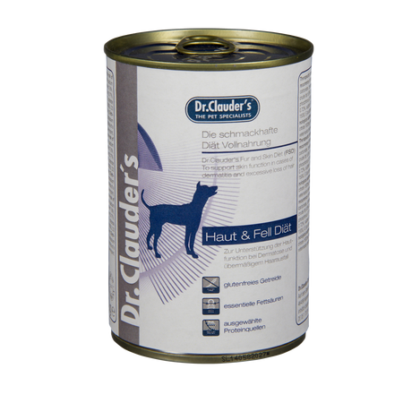 Hrana umeda pentru caini DC Dog Piele si Blana, 400 g, Dr. Clauder's