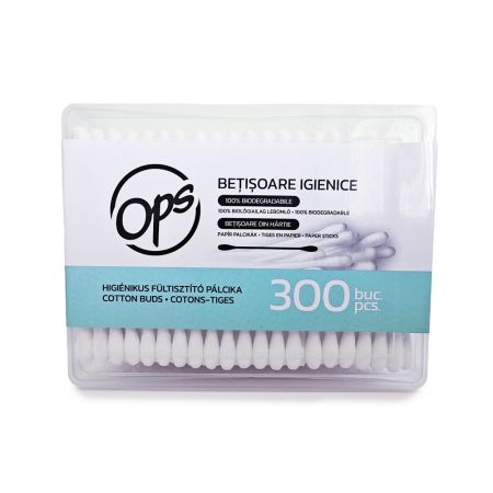 Betisoare igienice din bumbac, 300 bucati, Ops