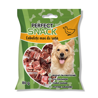 Cubulete moi de rata pentru caini, 80 g, Perfect Snack