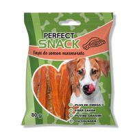 Fasii de somon marmorate pentru caini, 80 g, Perfect Snack