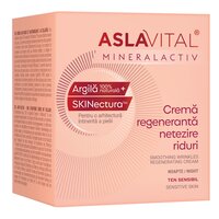 Crema regeneranta de noapte pentru netezirea ridurilor Mineralactiv, 50 ml, Aslavital