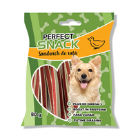 Sandwich de rata pentru caini, 80 g, Perfect Snack