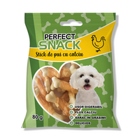 Stick cu calciu si gust de pui pentru caini, 80 g, Perfect Snack