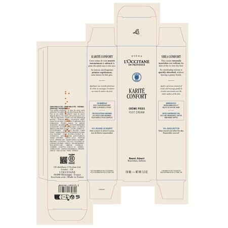 Crema pentru picioare cu unt de shea, 150 ml, L'Occitane 749347
