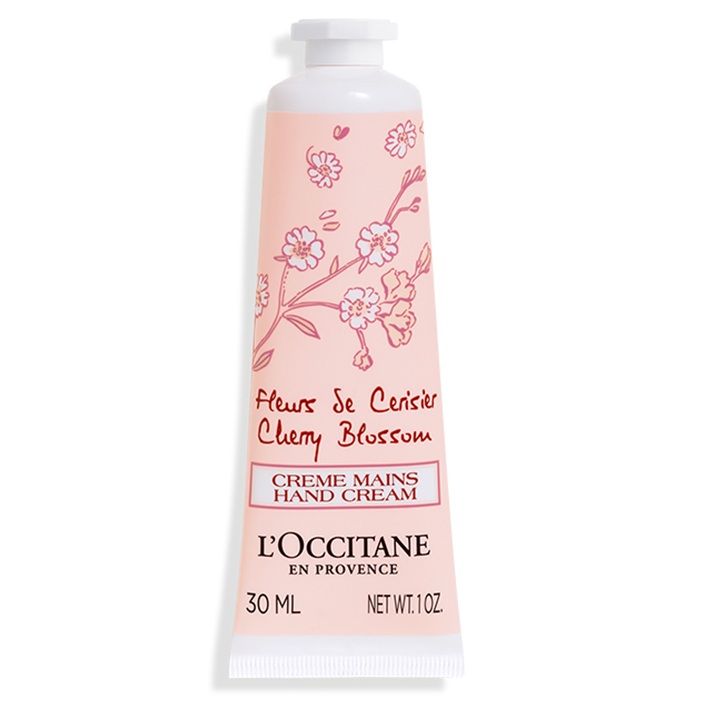 Crema de maini cu flori de cires Cherry Blossom Hand Cream, 30 ml, L'Occitane