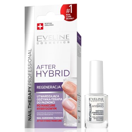 Tratament pentru intarirea unghiilor dupa manichiura hybrida Nail Therapy Revitalium, 12 ml, Eveline Cosmetics