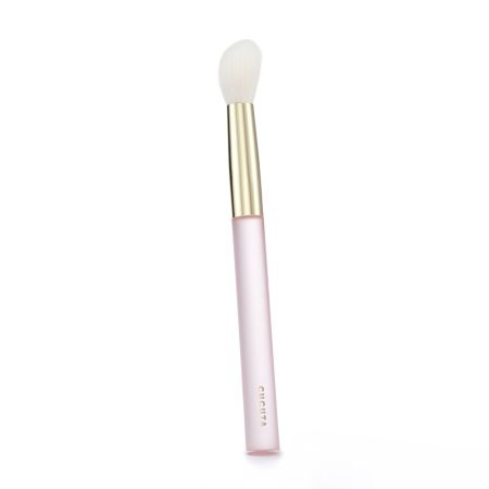 Set pensule profesionale pentru make-up cu pouch roz Angel's Pink Glow, 15 pensule, Cucuta Beaty 641634