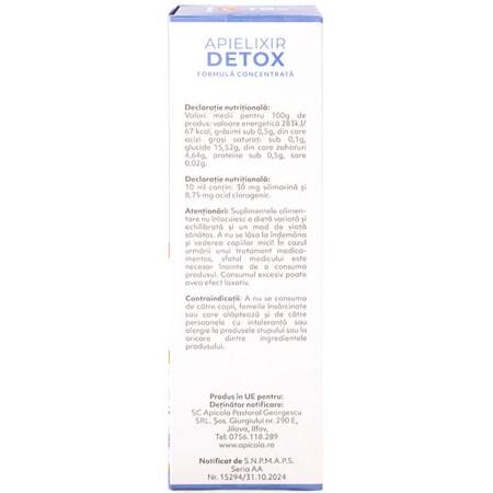 Detox Apielixir, 30 fiole, Albina Carpatina 722456