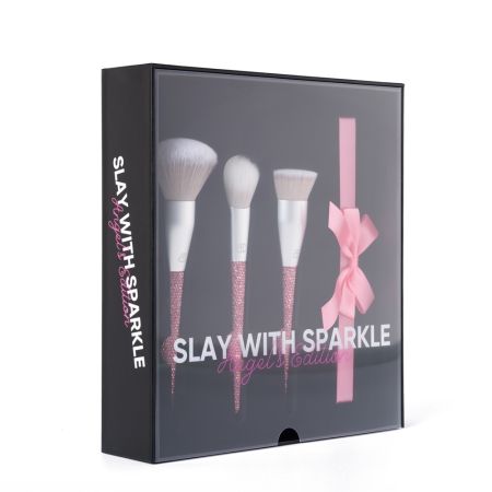 Set pensule makeup Slay With Sparkle Angel`s Edition, 3 bucati, Cucuta Beaty 641676