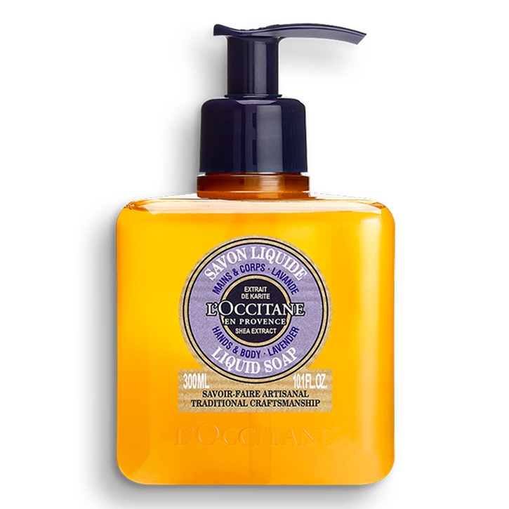 Sapun lichid cu shea si lavanda pentru maini si corp Hands & Body Lavender, 300 ml, L'Occitane