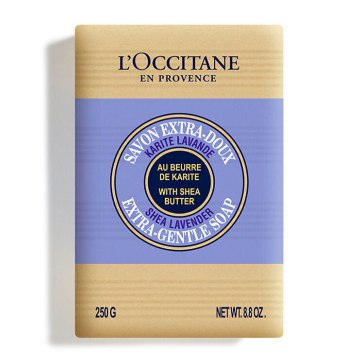 Sapun solid cu unt de shea si lavanda Shea Lavender Extra-Gentle Soap, 250 g, L'Occitane